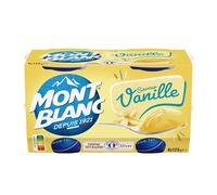 MONT BLANC - Crème Dessert Vanille Onctueuse et Gourmande, Texture Veloutée (4 x 125 g) - Le lot de 4