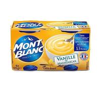 MONT BLANC - Crème Dessert Vanille, Onctueuse et Savoureuse, 4x125g - Lot De 4