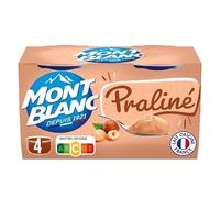 MONT BLANC Praliné 500G : offrez-vous une pause gourmande avec cette crème dessert onctueuse- Lot De 3