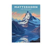Mont Cervin en Suisse，Puzzles pour Adultes Puzzle 1000 Pièces pour Adolescents Adultes Jeux De Puzzles Amusants uzzle en Papier Cadeaux De Noël Et d'anniversaire（38x26cm）-BG59