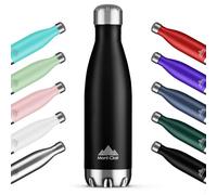 Mont-Clair H2O Gourde isotherme - Bouteille isotherme sans BPA - Gourde inox 1L, 24h froid & 12h chaud - Bouteille d'eau en acier - 1L, Noir