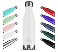 Mont-Clair H2O Gourde isotherme - Bouteille isotherme sans BPA - Gourde inox 500ML, 24h froid & 12h chaud - Bouteille d'eau en acier - 500ML, Blanc