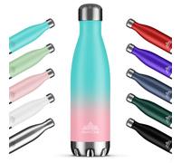 Mont-Clair H2O Gourde isotherme - Bouteille isotherme sans BPA - Gourde inox 750ML, 24h froid & 12h chaud - Bouteille d'eau en acier - 750ML, Cyan & Rose