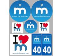 Mont-de-Marsan (8 autocollants variés) - Sticker