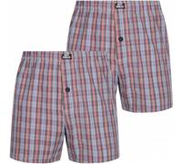 MONT EMILIAN "Nantes" Hommes Américain Boxer-short Lot de 2 bleu/damier S