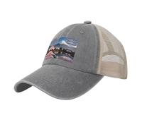 Mont Fuji au début du printemps. C'est un chapeau en maille denim délavé, qui est simple, pas facile à déformer, résistant au soleil et au vent, adapté pour le sport, les voyages et la photographie.