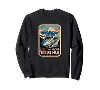 Mont Fuji Japon Shinkansen Bullet Train Rétro Vintage Sweatshirt