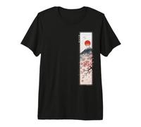 Mont Fuji Japonais en esthétique Sakura Fleur Soleil Levant T-Shirt Haut de Gamme