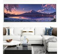 Mont Fuji Peinture Diamant Paysage Diamond Painting Adulte XXL 60x180cm, 5D Diamant Painting Adulte, DIY Diamond-painting Strass Point de Croix Kit pour Decoration Maison Murale, Cadeau Femme,Model609