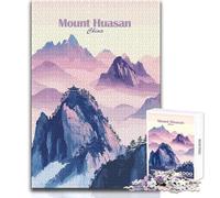 Mont Huasan, Chine Puzzle de 1000 pièces Jeu d'éveil et de découverte Cadeau Unique pour Les fêtes Dimensions 38x26cm