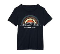 Mont Kilimanjaro Tanzanie Kenya Randonnée en Afrique Souvenir T-Shirt, Femme Grandes Tailles, Noir, 6X