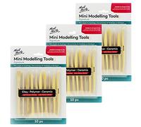 Mont Marte Air durcissement Pâte à modeler - 500 g Blanc - Lot de 3 3 Pack wooden tools
