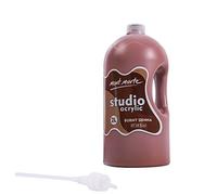 MONT MARTE Discovery School Peinture acrylique - Sienne brûlée - 2 litres. Idéale pour les étudiants et les artistes. Excellent couvrant et séchage rapide. Capuchon à pompe inclus