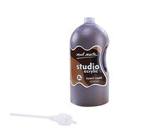 Mont Marte Discovery School Peinture acrylique - Terre d’ombre- 2 litres. Idéale pour les étudiants et les artistes. Excellent couvrant et séchage rapide. Capuchon à pompe inclus.