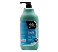MONT MARTE Discovery School Peinture acrylique Vert sève 2 l Idéal pour les étudiants et les artistes Excellente couverture et séchage rapide Couvercle pompe inclus
