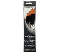 MONT MARTE Gallery Series Lot de 5 pinceaux en Bois, Standard, Acrylique
