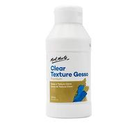 MONT MARTE Gesso Premium Clear Texture 250 ml Convient pour peinture acrylique, peinture à l'huile, crayons de couleur, pastels, graphite et charbon de bois