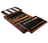 MONT MARTE Kit Peinture Premium Deluxe - 174 pièces - Set de Dessin de haute qualité dans un élégant coffret en bois - Set complet de Mixed Media - Parfait pour les Enfants, Débutants et Artistes