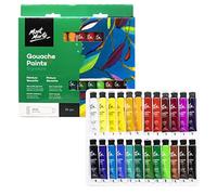 Mont Marte Lot de 24 tubes de gouache 12 ml Idéal pour la peinture gouache Couleurs brillantes résistantes à la lumière avec une grande opacité