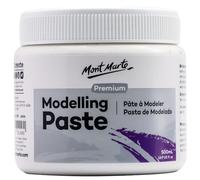 Mont Marte Modeling Paste 500ml - Blanc - Idéal pour les effets 3D - Convient à Peinture Acrylique et Peinture à l'huile - Pate a Modeler pour Toile