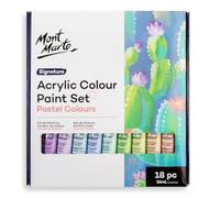 MONT MARTE MSCP1836 Lot de 18 peintures acryliques de couleur pastel, 36 ml