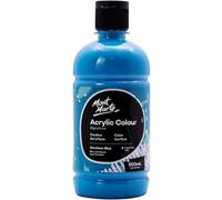 MONT MARTE Peinture Acrylique-Bleu Céruléum, 16,9oz(500ml), fini semi-mate, convient pour la toile, le bois, le tissu, le cuir, le carton, le papier, le MDF et l'artisanat