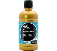 Mont Marte Peinture Acrylique-Or, 16,9oz(500ml), fini semi-mate, convient pour la toile, le bois, le tissu, le cuir, le carton, le papier, le MDF et l'artisanat