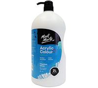 Mont Marte Peinture acrylique Studio School dans un flacon pompe 2 litres, blanc titane