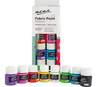Mont Marte Peinture Textile Permanent - Set 8 Couleurs x 20mL - Peinture pour Tissus et Vêtements Idéale pour Personnaliser T-shirts, Jeans, Sacs