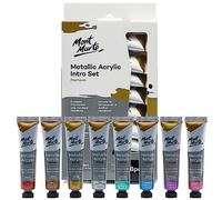 MONT MARTE PMMT8181 Lot de 8 peintures acryliques métallisées 18 ml