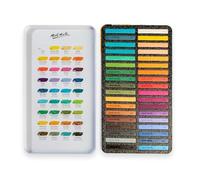 Mont Marte Signature Lot de 36 pastels doux dans une boîte en étain 36 couleurs assorties, bâtons de pastel vibrants, excellent mélange, livré dans un étui de rangement, idéal pour l'art, l'artisanat