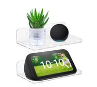 Mont mural etageres flottantes pour 2 PCS Securite Camera etagere mini-haut-parleur d'autres petits articles dans la salle de bain cuisine salon