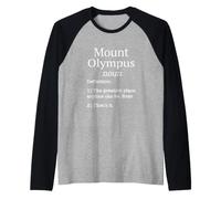 Mont Olympus Souvenirs/Skier Funny Fake Definition Design Manche Raglan