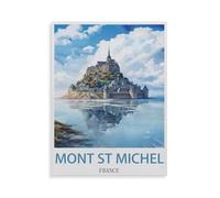 Mont Saint-Michel France，Puzzles Personnalisés, 1000 Pièces Puzzle en Papier, pour Enfants Adultes Famille Jeu Difficulté Défi Puzzles（50x70cm）-HF22