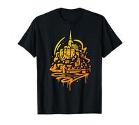 Mont Saint Michel Graffiti Oeuvre d'art T-Shirt