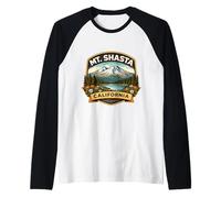 Mont Shasta California Mountain Souvenir Souvenir Randonneur Manche Raglan