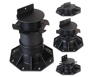 Montafox 10 x Plot réglable en hauteur pour terrasse support pied lambourde bois WPC, Taille:140-220 mm