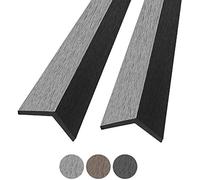 Montafox 5 Cornière de terrasse WPC, Bande de Couverture, Bordure de Plancher L déshabiller - 190 cm Gris