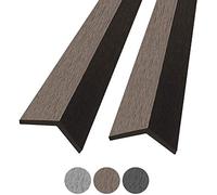 Montafox 5 Cornière de terrasse WPC, Bande de Couverture, Bordure de Plancher L déshabiller - 190 cm Marron foncé