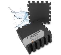 Montafox Tapis Piscine 30 x 30 x 1 cm Tapis Noir Base Set 21 Éléments Sol Dalle Modulable Mouse Protection Piscine Spa Exterieur