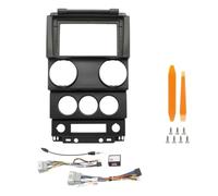 Montage Autoradio Cadre Façade pour Jeep pour Wrangler Rubicon 2008-2010 | 9 pouces autoradio Fascias Android GPS MP5 lecteur stéréo 2 Din unité principale panneau tableau de bord cadre Inst