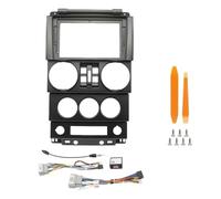 Montage Autoradio Cadre Façade pour Jeep pour Wrangler Rubicon 2008-2010 | 9 pouces autoradio Fascias Android GPS MP5 lecteur stéréo 2 Din unité principale panneau tableau de bord cadre Inst