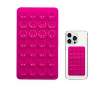 Montage du boîtier de téléphone d'aspiration en silicone - tapis d'aspiration en silicone carrés à double face, support de boîtier adhésif d'admission, support de téléphone n