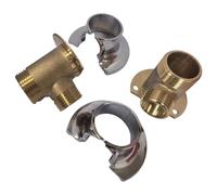 Montage en surface de siège de robinet Raccords de tuyau en cuivre Pomme de douche Joint adaptateur pour robinets de salle de bain Installation facile Connecteur de pommeau de douche en cuivre