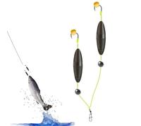 Montage inversé au Sol à Double Crochet - Rigs inversés Accessoires pour engins de Surf - Leurres flottants fendus Leurres de Natation résistants Requins pour Amateurs d'eau Douce en Eau salée