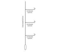 Montage lignes montées mer Ragot Boat Rig H6 Noir 120 cm