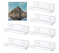 Montage Mural D'enregistrement De L'étagère - 6pcs Sleek Acrylic Album Record Holder | Porte-dossiers En Vinyle Transparent Vinyl Records Afficher Les Étagères Adaptées À La Décoration Murale Stockage