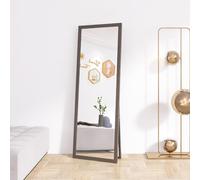 Montage Mural Miroir Sur Pied Avec Cadre En Bois, 140 X 50 Cm, Image Haute Définition, Pour Le Salon Ou Le Dressing, Marron Marron