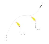 Montage Pompano | Montage détecteur de poissons avec double crochet pour la pêche en eau salée | Accessoires de poisson pour la pêche au silure, la pêche à la traîne la randonnée, la pêche de base, la