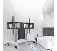 Montage télévisé motorisé - chariot de télévision mobile sur roues - chariot de support de télévision mobile avec une fonction de mémoire réglable en hauteur à 4 étapes, le lifting motorisé ajuste